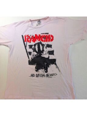 Light Pink | Vintage Rancid T-Shirt - .And Out Come The Wolves Art | Light Pink!